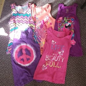 Five pack of girls tanks